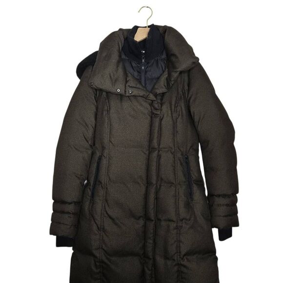 Soia & Kyo Down Puff Coat Size Small Double Zip Up Hooded Warm - Picture 2 of 8